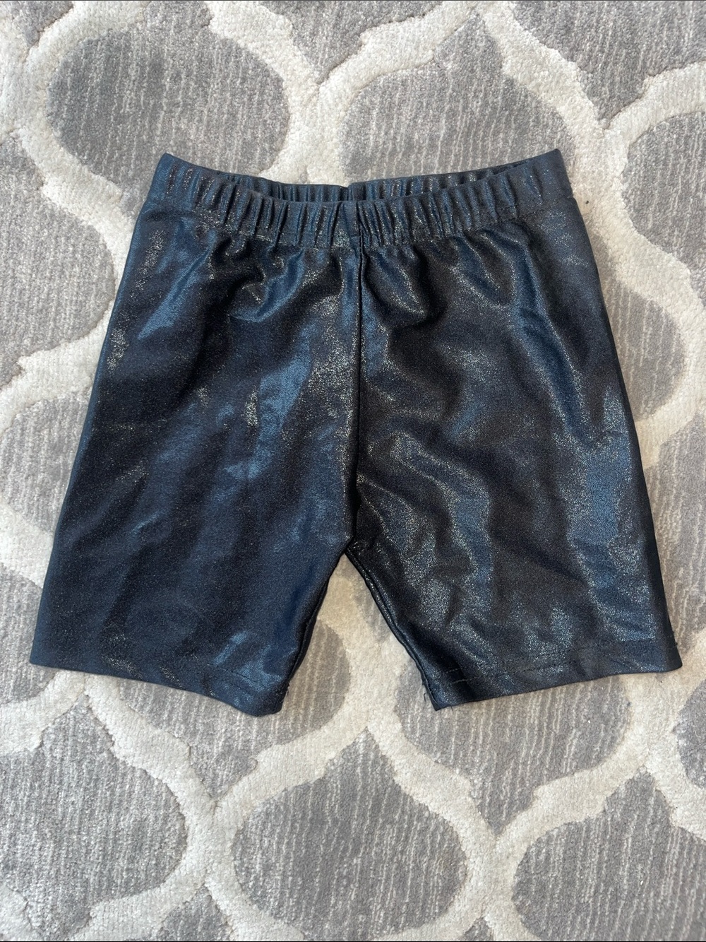 Girls Shimmer Bike Shorts in Black